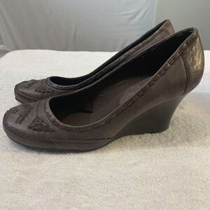 Chinese Laundry NEW Brown Leather Wedges Size 11 Women’s Shoes